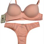 CONJUNTO DE LINGERIE NA COR ROSA BEBE COM BOJO TAMANHO GG