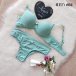 CONJUNTO DE LINGERIE TAMANHO P COM BOJO NA COR AZUL CÉU