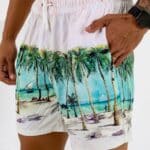 Bermuda CORESRES DIVERSAS, florida Bermuda Masculina Shorts Seca Rápido Surf Estampada Praia Tactel