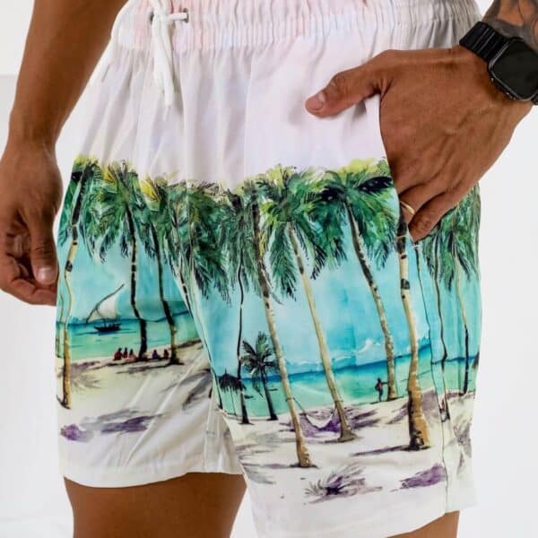 Bermuda CORESRES DIVERSAS, florida Bermuda Masculina Shorts Seca Rápido Surf Estampada Praia Tactel