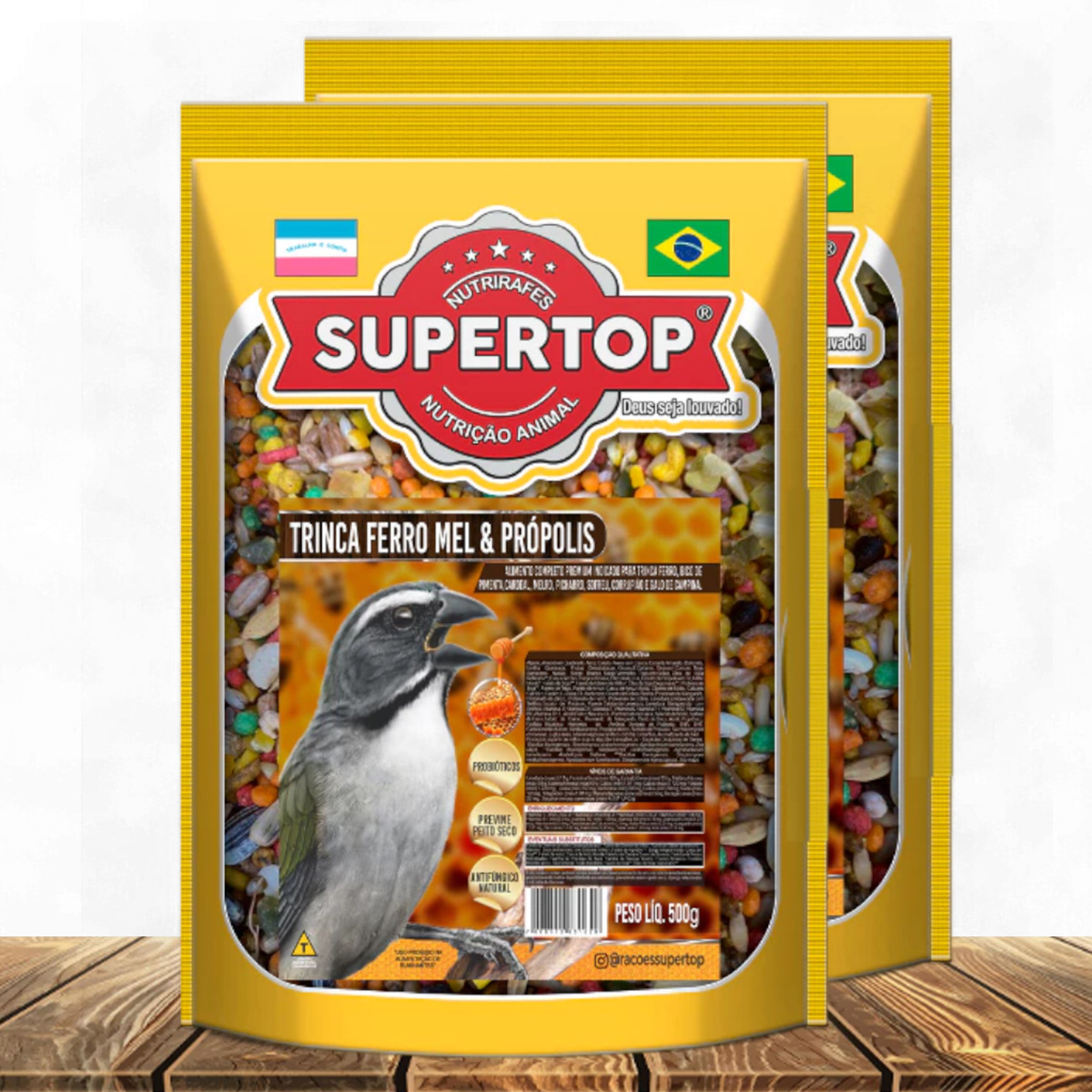 padrao-1200x1200_001 KIT 2 UNIDADE SUPERTOP TRINCA FERRO MEL E PROPOLIS 500G - Imagem 1