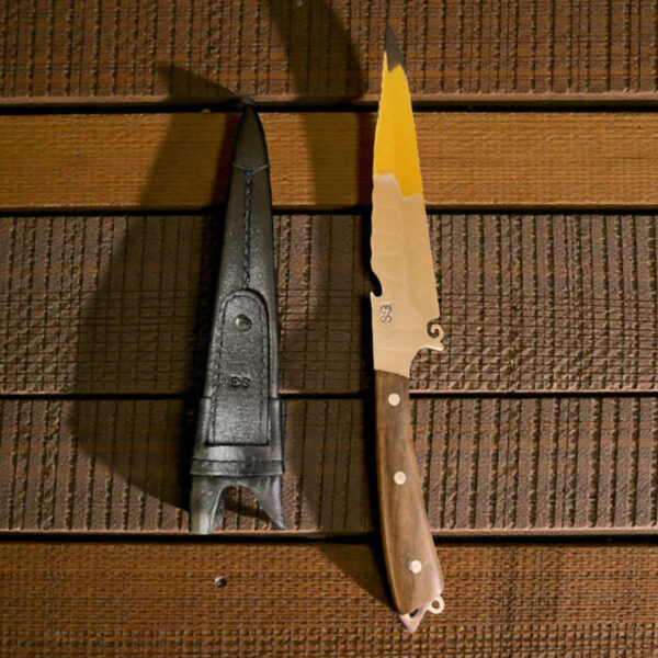 Faca Artesanal Picaço 3mm Aço Inoxidável 8 Pol Madeira - Sg COM BAINHA