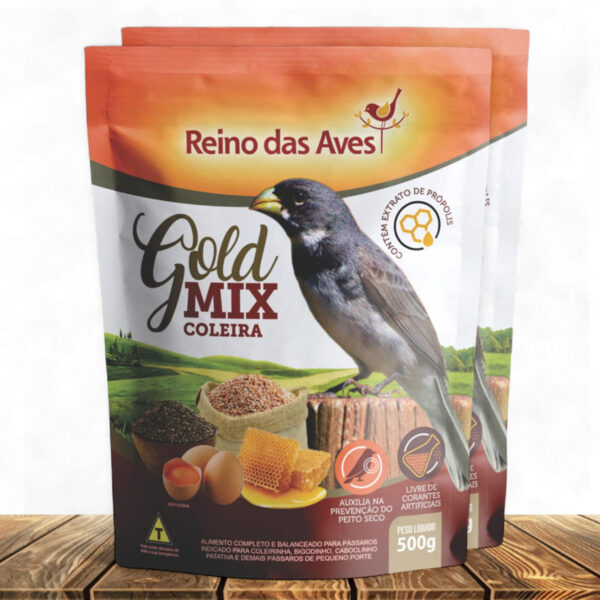 Kit 2 Unids. Ração Coleira Gold Mix 500G