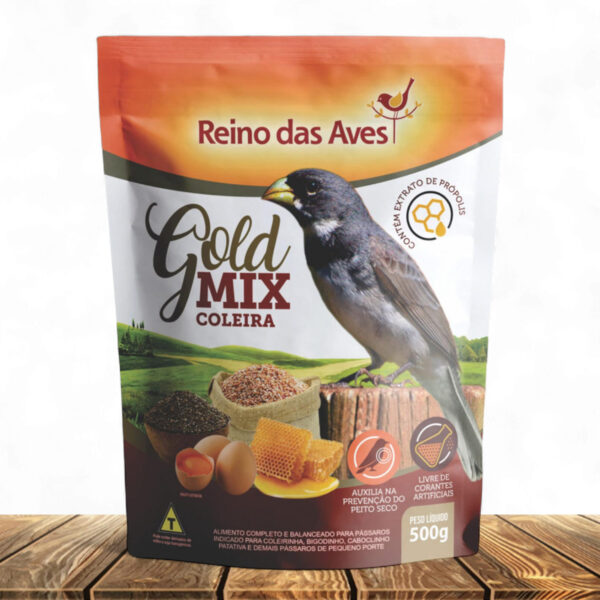 Racao Para Coleira Gold Mix 500g Reino Das Aves