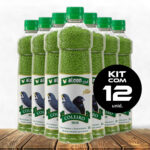 Kit 12 Garrafas Ração Alcon Coleiro Green Super Premium Extrusada Verde 325g