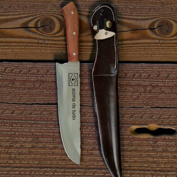 Faca Artesanal Aço Inox Bainha BRASIL ACIMA DE TUDO