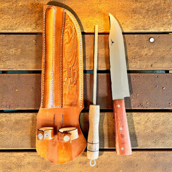 CONJUNTO PARA CHURRASCO FACA E CHAIRA