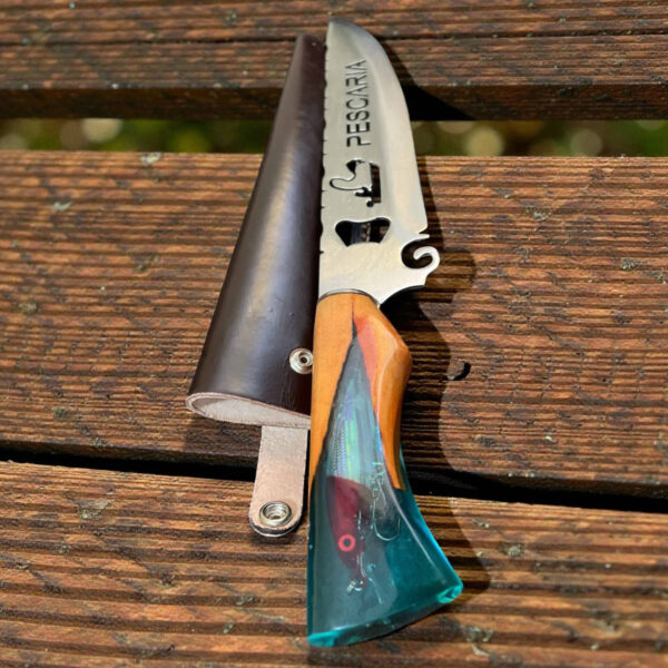 Faca Artesanal  Pescador Híbrido Isca Peixe