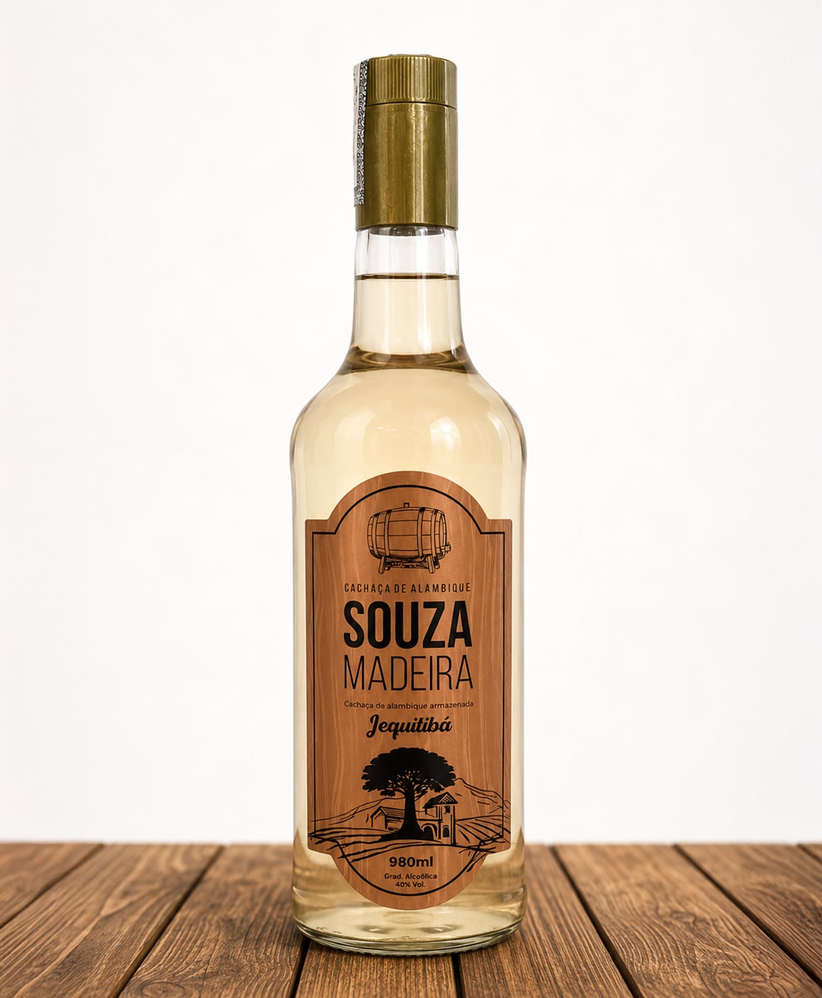 BASE PRODUTOS 2026 – SITE NOVO – 01a Cachaça Souza Madeira - Jequitibá 980ml - Imagem 1